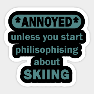 Skiing Piste Apres Ski Hut Gift Idea Sticker